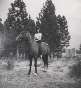 On my horse, Babe -- Montana farm